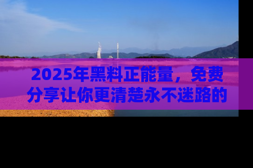 2025年黑料正能量，免费分享让你更清楚永不迷路的真相！