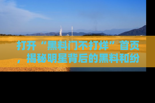 打开“黑料门不打烊”首页，揭秘明星背后的黑料和纷争真相！