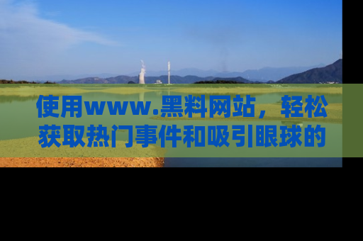 使用www.黑料网站，轻松获取热门事件和吸引眼球的黑料
